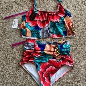 Kortni Jeanne knockoff pattern two piece swim